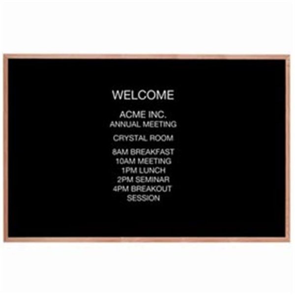 Aarco Aarco Products AOFD4872 48 in. H x 72 in. W Framed Letter Board Message Centers Wood Frame AOFD4872
